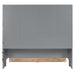 Twin Size Wooden Daybed with Glass-Door Storage Cabinets, Built-in LED Lighting and Shelves, Gray - DTYStore