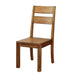 Dark Oak Rustic Style Solid wood Kitchen Set of 2pc Dining Chairs Panel Back Chairs Dining Room - DTYStore