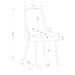 Set of 2 Fabric Upholstered Dining Chairs, Grey and Gunmetal - DTYStore