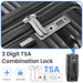 Luggage 4 Piece Sets(14/20/24/28), Hard Shell Lightweight TSA Lock Carry on Expandable Suitcase with Spinner Wheels Travel Set for Men Women - DTYStore