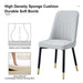 Modern dining chairs are equipped with light gray PU artificial leather backrest cushions and black metal legs, suitable for restaurants,kitchens,and bedrooms.Set of 4pieces (light gray+PU)W1151118943 - DTYStore