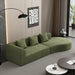 123*37 inch extra large deep modular sofa, cloud sofa 4-person sofa, can sit or lie down, living room corduroy modular sofa, no assembly required, green - DTYStore