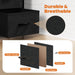 Drawers Dresser Chest of Drawers,Metal Frame and Wood Top,Black,two packs - DTYStore
