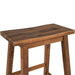 Farmhouse Rustic 2-piece Counter Height Wood Kitchen Dining Stools for Small Places, Walnut - DTYStore