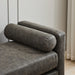 66.34"W Elegant Upholstered Bench, Daybed,Ottoman with Wood Legs & 2 Bolster Pillows for End of Bed, Bedroom, Living Room, Entryway,Gray Polyurethane(PU) - DTYStore