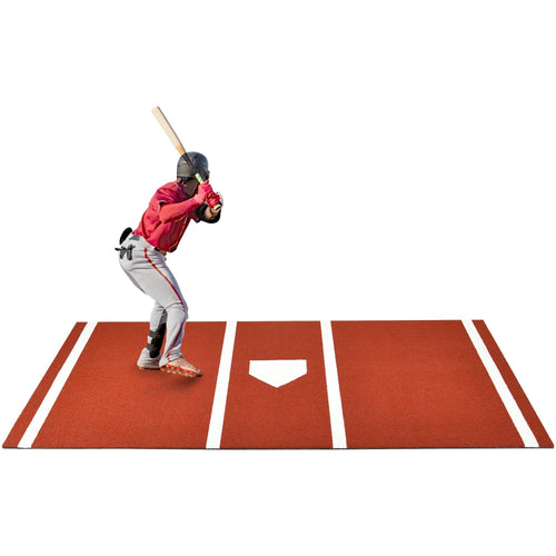 Premium Baseball Batting Mat: 10x3.8 ft Indoor/Outdoor Portable Baseball Softball Hitting Mat, Non-slip Rubber Bottom Batting Cage Mat with Home Plate for Batter, Pitcher and Catcher Training - Image 2