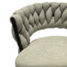 28' Bar Chair Linen Woven Bar Stool Set of 2,Black legs Barstools No Adjustable Kitchen Island Chairs,360 Swivel Bar Stools Upholstered Bar Chair Counter Stool Arm Chairs with Back Footrest (Grey) - DTYStore
