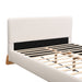 Elegant Boucle Upholstered Bed, A Luxurious and Comfortable Bedroom Centerpiece, Full Size, White - DTYStore