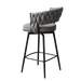 360°Swivel Bar Chairs set of 2, equipped with soft cushioned backrest counter stool, metal leg modern luxury kitchen chair, suitable for family dining, kitchen island - DTYStore