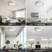 LED Flush Mount Ceiling Light Fixture, 19.69in 36W,3600LM, 5 CCT Colors 2700K 3000K 3500K 4000K 5000K, Dimmable Modern Flush Mount Light Fixture for Bedroom Bathroom Hallway - DTYStore