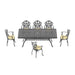 (Cushions In Random Colors)7-Piece Set Of Cast Aluminum Patio Furniture With Cushions(=OLD ITEM CODE W1710S00173) - DTYStore