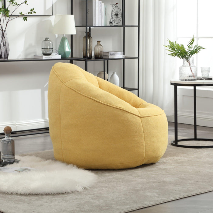Bedding Bean Bag Sofa Chair High Pressure Foam Bean Bag Chair Adult Material with Padded Foam Padding Compressed Bean Bag With Footrest - DTYStore