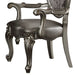 Silver and Antique Platinum Arm Chair with Nailhead Trim (Set of 2) - DTYStore
