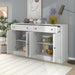 Kitchen Sideboard Storage Buffet Cabinet with 2 Drawers & 4 Doors Adjustable Shelves for Dining Room, Living Room (Antique White) - DTYStore