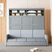 Queen Size Murphy Bed Wall Bed with Sofa,Gray - DTYStore