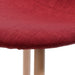 Mid-Century Dining Chair Fabric Upholstered Chair with Light Walnut Finished Metal Legs (Set of 2), Red - DTYStore