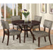 Grey and Espresso Padded Side Chair (Set of 2) - DTYStore