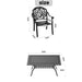 (Cushions In Random Colors)5-Piece Set Of Cast Aluminum Patio Furniture With Cushions - DTYStore