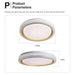 LED Flush Mount Ceiling Light Fixture, 19.69in 36W,3600LM, 5 CCT Colors 2700K 3000K 3500K 4000K 5000K, Dimmable Modern Flush Mount Light Fixture for Bedroom Bathroom Hallway - DTYStore
