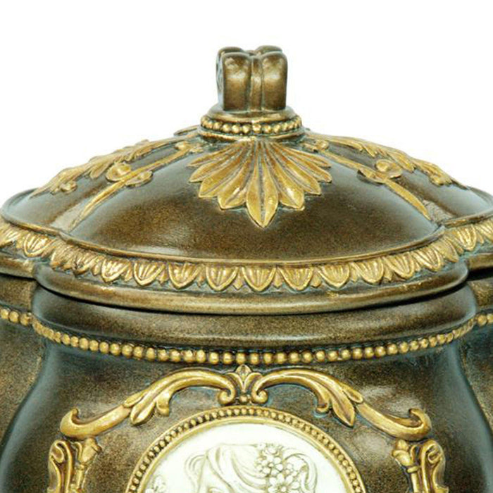 9" Tall Decorative Jewelry Box, Bronze finish - DTYStore