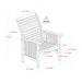 Modern 2-Piece Slat-Back Patio Chairs with Cushions - Grey Wash - DTYStore