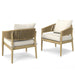 Bayshore - Outdoor Conversation Chair (Set of 2) - Natural - DTYStore