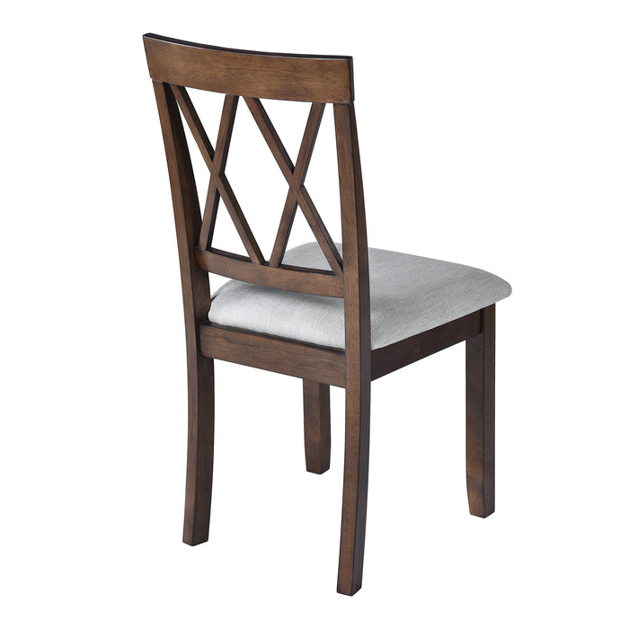 3 Piece Kitchen Dining Set with Drop Leaf Dining Table and 2 Dining Upholstered Chairs, Dining Room Set for Small Places, Brown