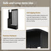 Contemporary 39.3''Wx70.8''H Hall Tree Storage with Cushioned Storage Bench, Multifunctional Hallway Shoe Cabinet with Pegboard, Modern Coat Rack with 4 Hooks for Entryway, Mudroom, Black - DTYStore