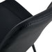 Black artificial leather backrest cushion dining chair, black metal legs, curved widened cushion design for more comfort, suitable for restaurants, kitchens, bedrooms, offices.(4 chairs) 0502 - DTYStore