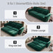 Chesterfield Sofa,93.7" King Pull Out Sofa Bed, 3-in-1 Velvet Convertible Sleeper Sofa with Nailhead Trim & Rolled Arm,Multi-Functional Sofa Bed for Living Room,Bedroom,Apartment,Office,Green - DTYStore