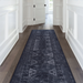 DTY Signature 2'6''x10' Runner, Washable Rug, Low-Pile, Non-Slip, Non-Shedding, Foldable, Kid & Pet Friendly - Area Rugs for living room, bedroom, kitchen, dining room rug (Black/Gray, 2'6''x10') - DTYStore