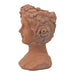9x5.5x9.5' Brown Head Bust Planter, Greek Style Cement Head Planter - Indoor Outdoor Home Garden Decor Default -DTYStore