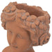 9x5.5x9.5' Brown Head Bust Planter, Greek Style Cement Head Planter - Indoor Outdoor Home Garden Decor Default -DTYStore