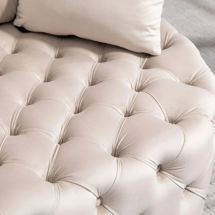 A&A Furniture,Accent Chair / Classical Barrel Chair for living room / Modern Leisure Sofa Chair (Khaki) Default -DTYStore