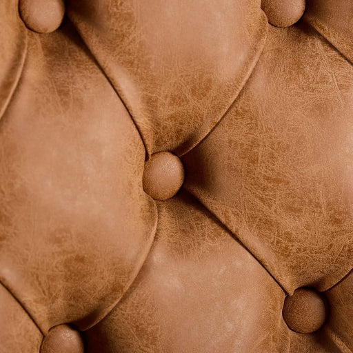 A&A Furniture,Aged and Retro PU Swivel Barstools Adjusatble Seat Height from 26-33 Inch, Modern Bar Stools with Backs Comfortable Tufted for Home Pub and Kitchen Island (Orange,Set of 2) Default -DTYStore