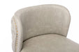 A&A Furniture,Swivel Barstools Adjusatble Seat Height, Modern PU Upholstered Bar Stools with the whole Back Tufted, for Home Pub and Kitchen Island（Beige, Set of 2） Default -DTYStore