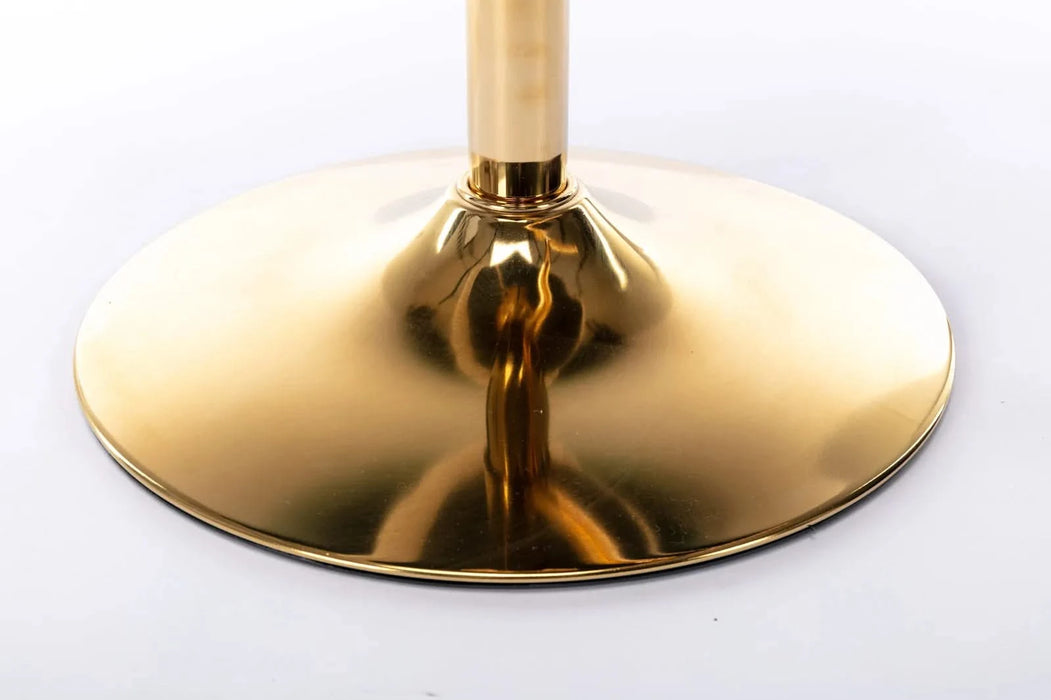 A&A Furniture,Swivel Barstools Adjusatble Seat Height, Modern PU Upholstered Bar Stools with the whole Back Tufted, for Home Pub and Kitchen Island（Beige, Set of 2） Default -DTYStore