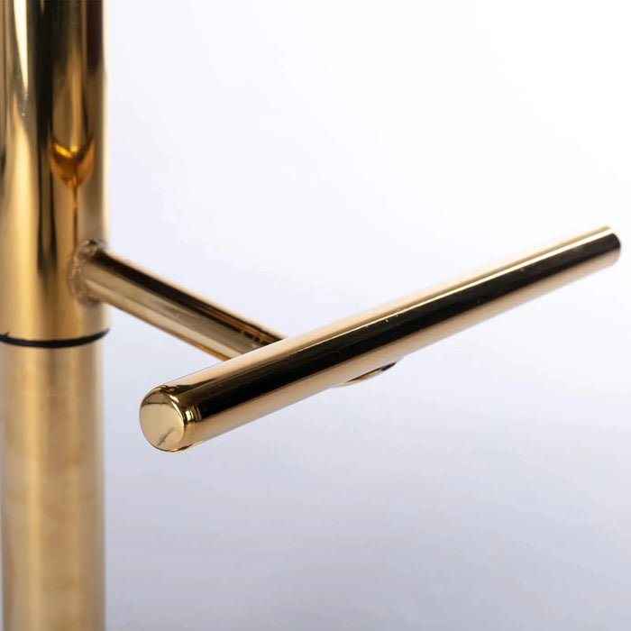 A&A Furniture,Swivel Barstools Adjusatble Seat Height, Modern PU Upholstered Bar Stools with the whole Back Tufted, for Home Pub and Kitchen Island（Brown, Set of 2） Default -DTYStore