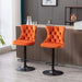 A&A Furniture,Swivel Velvet Barstools Adjusatble Seat Height from 25-33 Inch,17.7inch base, Modern Upholstered Bar Stools with Backs Comfortable Tufted for Home Pub and Kitchen Island,Orange,Set of 2 Default -DTYStore