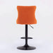 A&A Furniture,Swivel Velvet Barstools Adjusatble Seat Height from 25-33 Inch,17.7inch base, Modern Upholstered Bar Stools with Backs Comfortable Tufted for Home Pub and Kitchen Island,Orange,Set of 2 Default -DTYStore