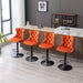 A&A Furniture,Swivel Velvet Barstools Adjusatble Seat Height from 25-33 Inch,17.7inch base, Modern Upholstered Bar Stools with Backs Comfortable Tufted for Home Pub and Kitchen Island,Orange,Set of 2 Default -DTYStore