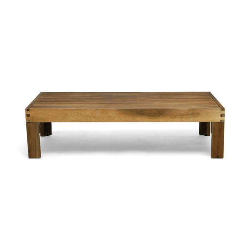 ALCOVE L-Shape Sofa Set Beige Acacia Wood with Water-Resistant Cushions Default -DTYStore