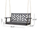 ALEJANDRO Acacia Wood Porch Swing with Slat Panel Seating in Dark Grey Default -DTYStore