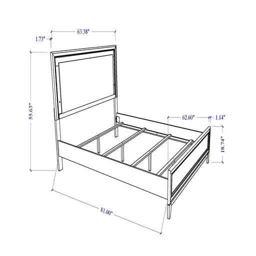 ALMERA Modern White 5-Piece Queen Bedroom Set with LED Lighting and Rubber Wood Construction Default -DTYStore