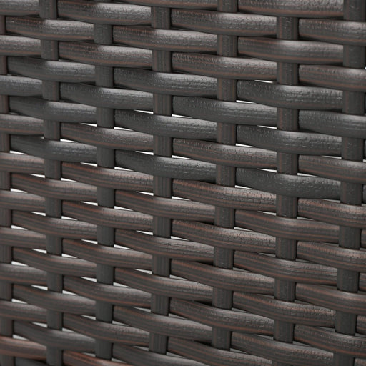 ANTIBES 4PCS Wicker Chat Set with Beige Cushion - Durable Outdoor Seating with Coffee Table Default -DTYStore