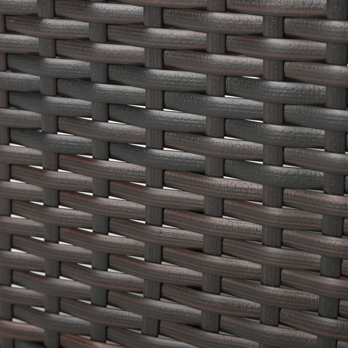 ANTIBES 4PCS Wicker Chat Set with Beige Cushion - Durable Outdoor Seating with Coffee Table Default -DTYStore