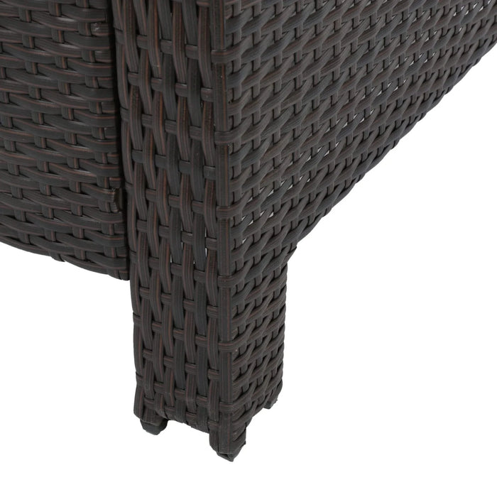 ANTIBES 4PCS Wicker Chat Set with Beige Cushion - Durable Outdoor Seating with Coffee Table Default -DTYStore