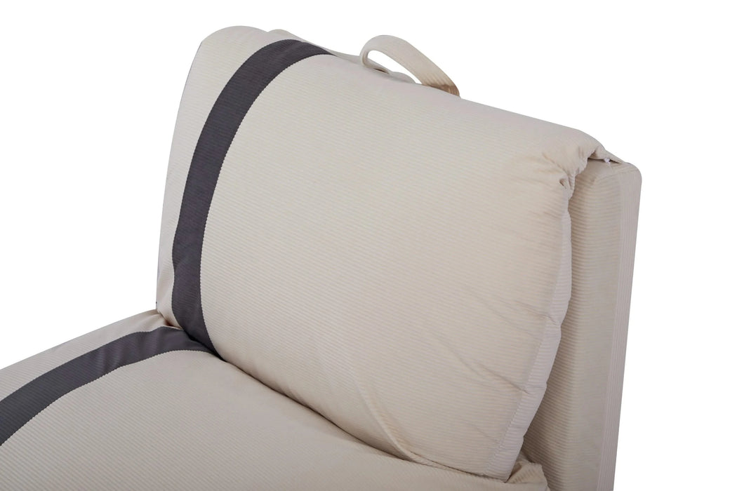 ARIA Modern Floor Sofa Bed Human Dog Bed for Adult & Pets – 6-Position Adjustable, 5-Second Foldable, Corduroy Upholstered Bean Bag Base & Pillow – Space-Saving for Small Spaces. Default -DTYStore