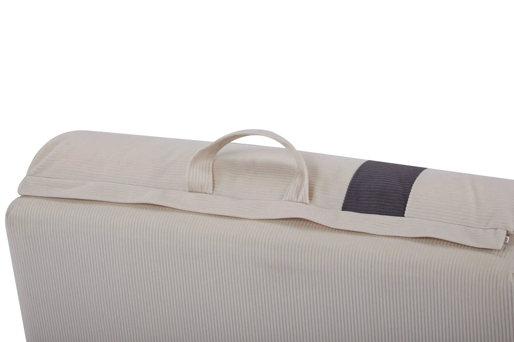 ARIA Modern Floor Sofa Bed Human Dog Bed for Adult & Pets – 6-Position Adjustable, 5-Second Foldable, Corduroy Upholstered Bean Bag Base & Pillow – Space-Saving for Small Spaces. Default -DTYStore