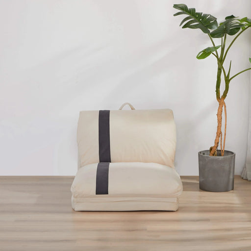 ARIA Modern Floor Sofa Bed Human Dog Bed for Adult & Pets – 6-Position Adjustable, 5-Second Foldable, Corduroy Upholstered Bean Bag Base & Pillow – Space-Saving for Small Spaces. Default -DTYStore